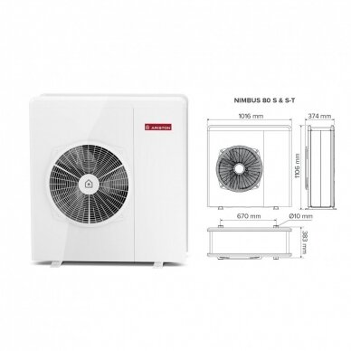 Тепловой насос ARISTON Nimbus Compact 35 S Net R32, 6,35 кВт 2