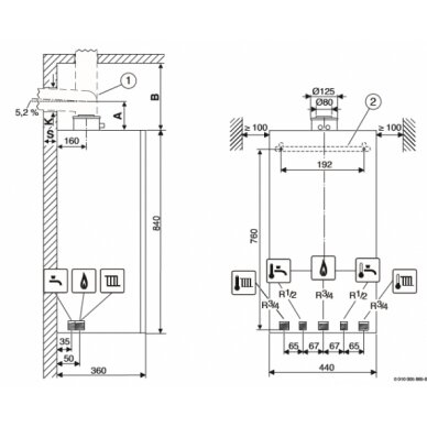 Buderus Logamax plus GB172i 14 (14 kW) karināms gāzes kondensācijas katls 1