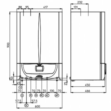 Kondensējošs gāzes katls Immergas Victrix Zeus Superior 30 28.2kW 1