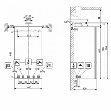 JUNKERS CerapurCompact ZSB14-3CE (14,9кВт) конденсационный газовый котел 1