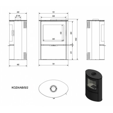 Krāsns Kratki AB S 2, 10kW 1