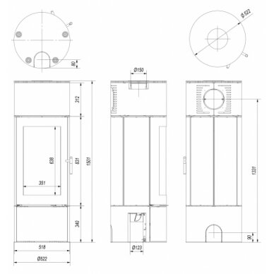 Krāsns KRATKI Antares 10kW 5