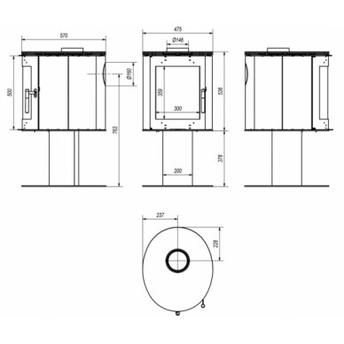 Krāsns Kratki Orbit, 7kW 3