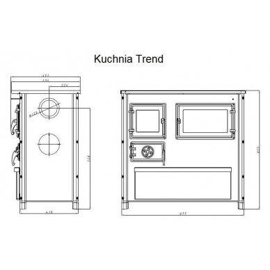 MBS Trend krāsns/smilšu krāsas, ar cepeškrāsni un plīti 5