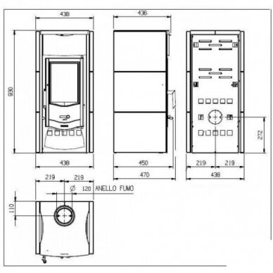 Nordica Asia, ar akmens apdari, 6kW 2