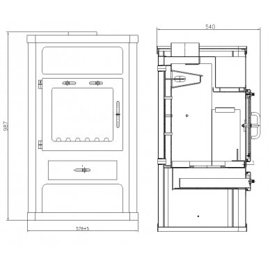 Tērauda krāsns Comfort KB, ar keramikas pārklājumu, 11kW 1