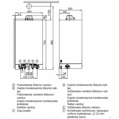 Kondensējošs gāzes katls VIESSMANN Vitodens 100-W (19,0kW) ar iespēju savienot ūdens apkuri 1