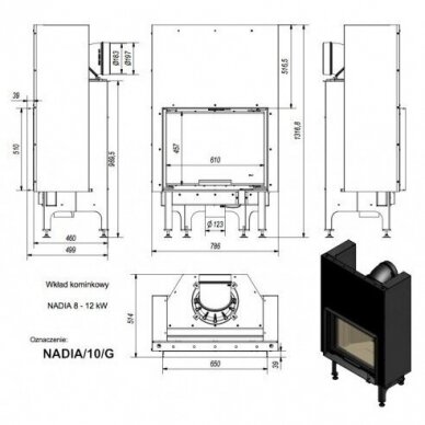 Kamīna kurtuve Kratki Nadia G 10kW 1